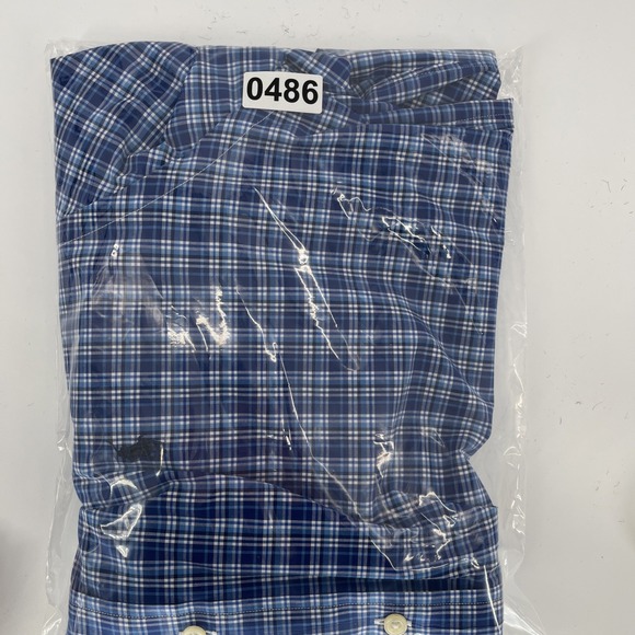 Polo Ralph Lauren L/S Oxford Button Front Shirt Mens Medium Blue Plaid - Picture 8 of 8